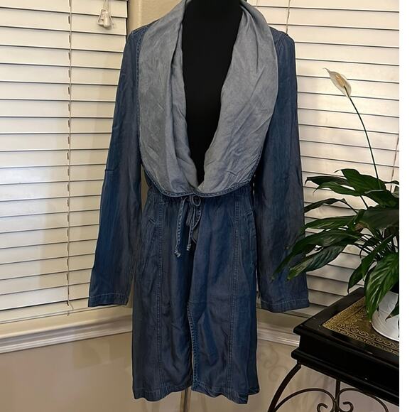 Dex Tencel Denim Wrap Jacket L - Picture 2 of 10